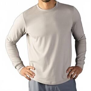 NEW LAIRD quattro cotton blend long sleeve top in birch